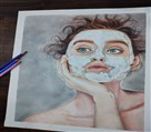 گالری آزاد نقاشی و طراحی نگاه خاکستری - نقاشی مدادرنگی اثر هنرجو